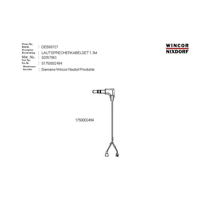 02057983 - SPEAKER CABLES 1.3 METER