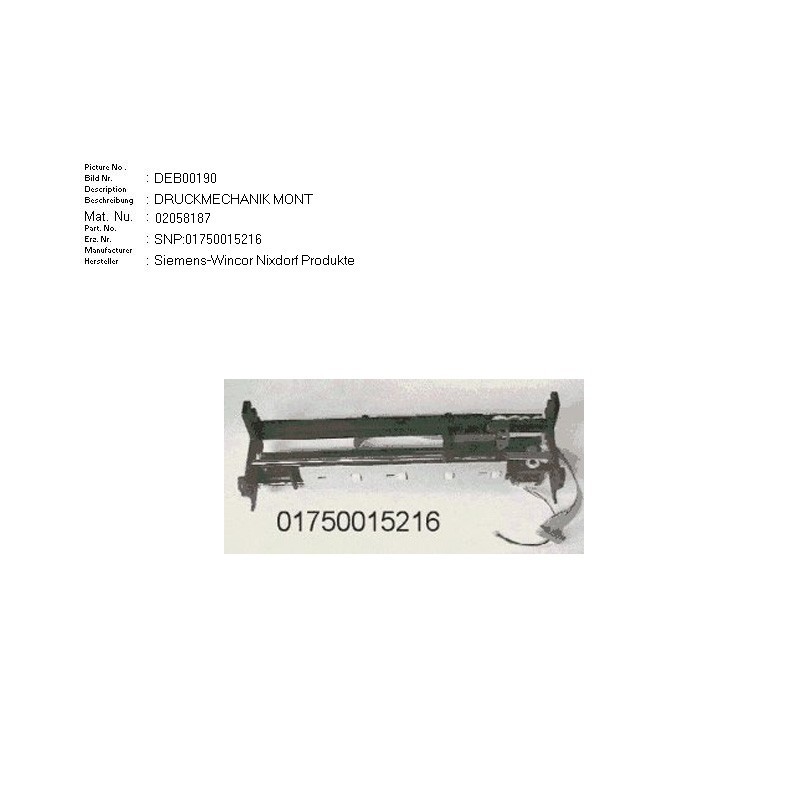 02058187 - PRINTING MECHANISM ASSY.