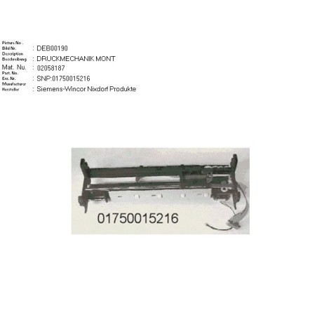 02058187 - PRINTING MECHANISM ASSY.