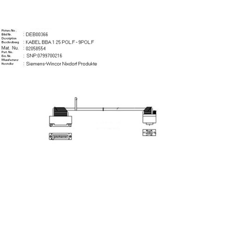02058554 - CABLE BBA1 25PIN-F - 9PIN-F