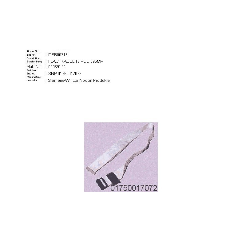 02059140 - FLATCABLE 16 PIN 395MM