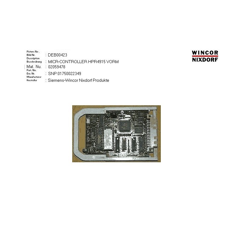02059478 - MICR-CONTROLLER HPR4915 ASSY.