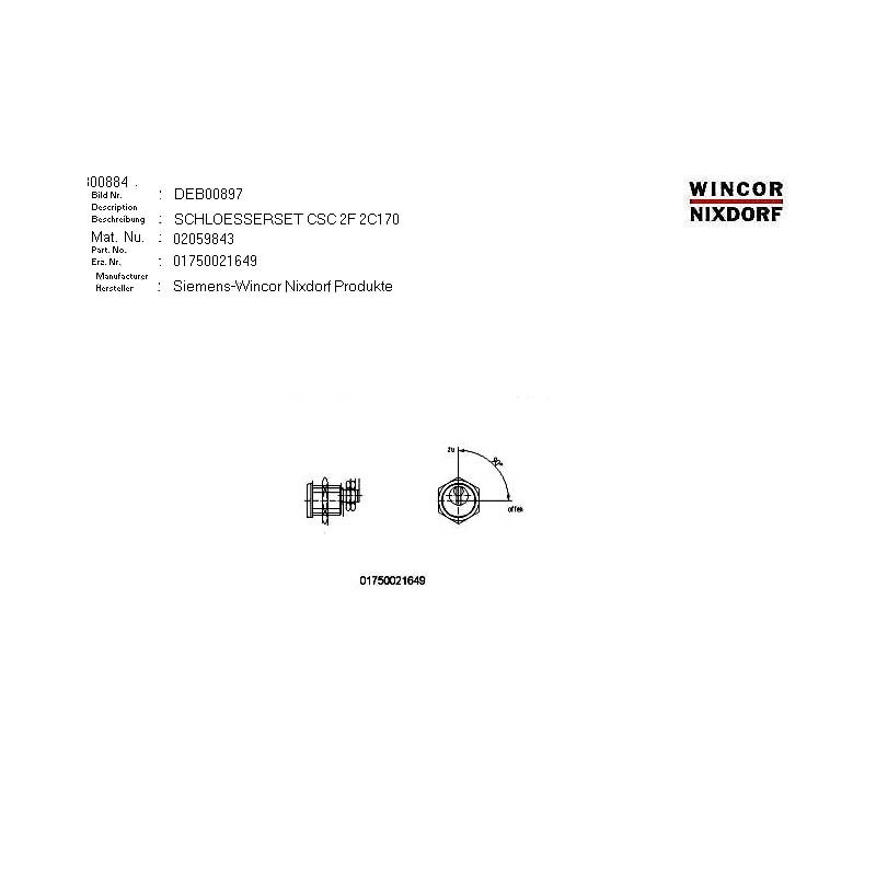 02059843 - SET OF LOCKS RL 225-08-1 2C170 Z 2 K 3