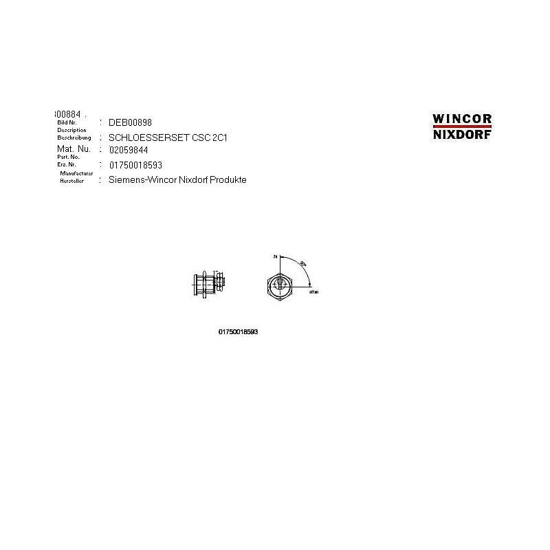 02059844 - SET OF LOCKS RL 225-08-1 2C1 Z 2 K 3