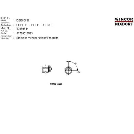 02059844 - SET OF LOCKS RL 225-08-1 2C1 Z 2 K 3