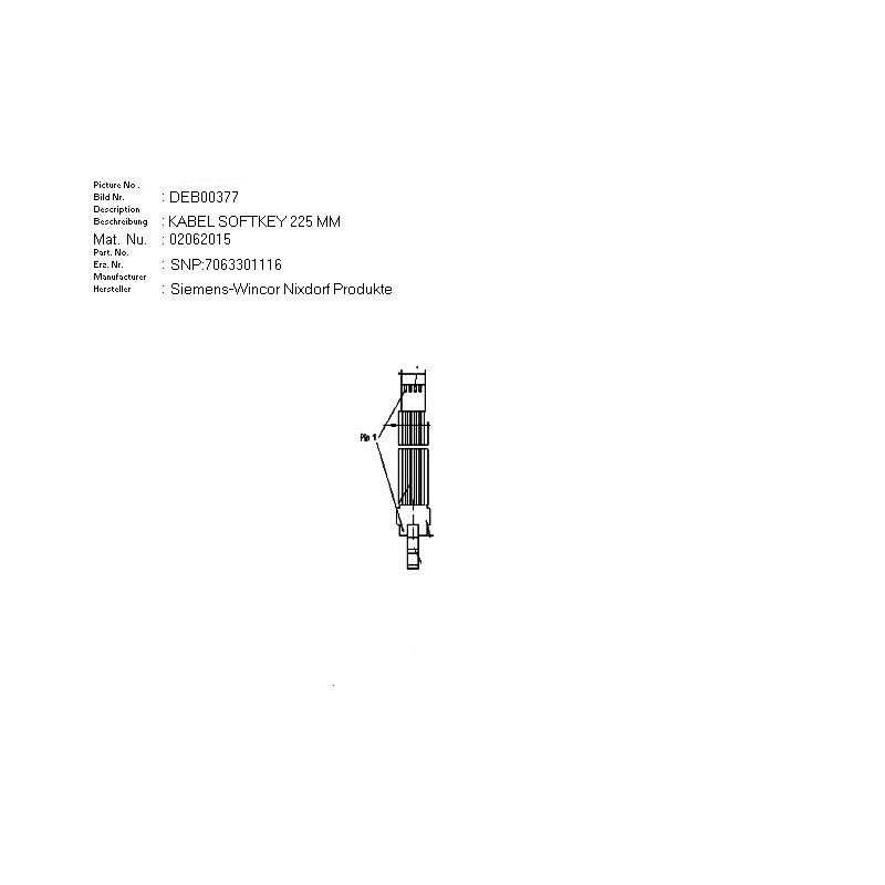 02062015 - CABLE SOFTKEY KEYBOARD 225MM