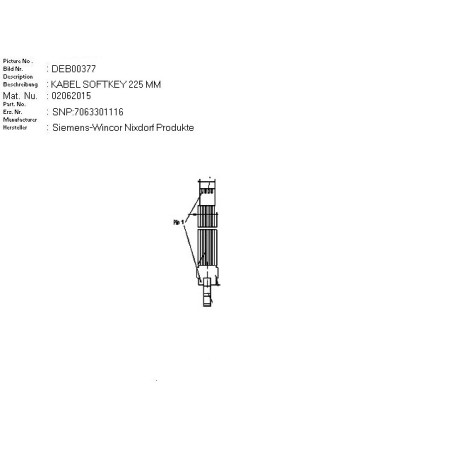 02062015 - CABLE SOFTKEY KEYBOARD 225MM