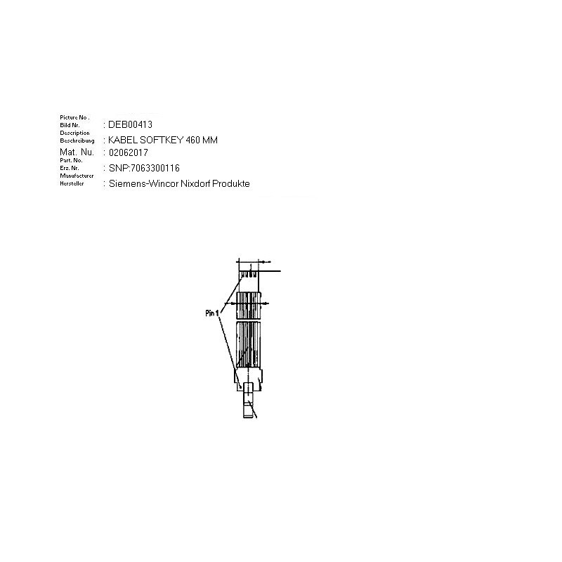 02062017 - CABLE SOFTKEY KEYBOARD 460MM
