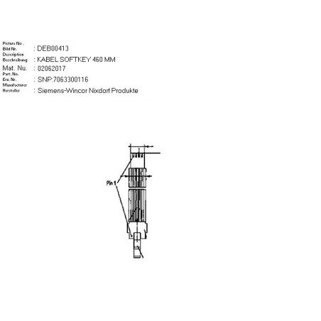 02062017 - CABLE SOFTKEY KEYBOARD 460MM