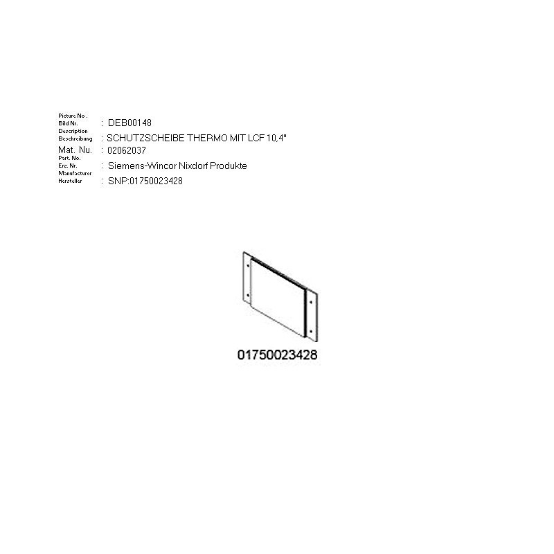 02062037 - PROTECTIVE SCREEN 10.4  THERMO WITH LCF