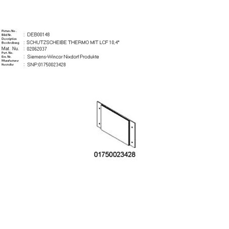 02062037 - PROTECTIVE SCREEN 10.4  THERMO WITH LCF