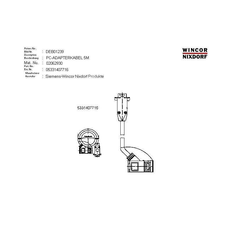 02062930 - PC ADAPTER CABLE 5M