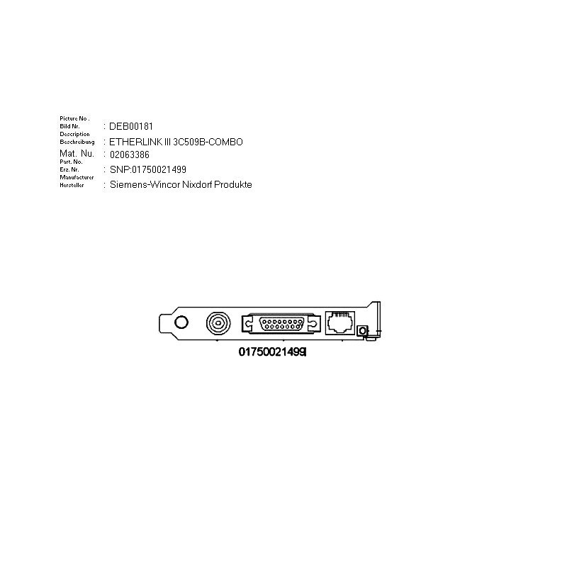 02063386 - ETHERLINK III 3C509B-COMBO