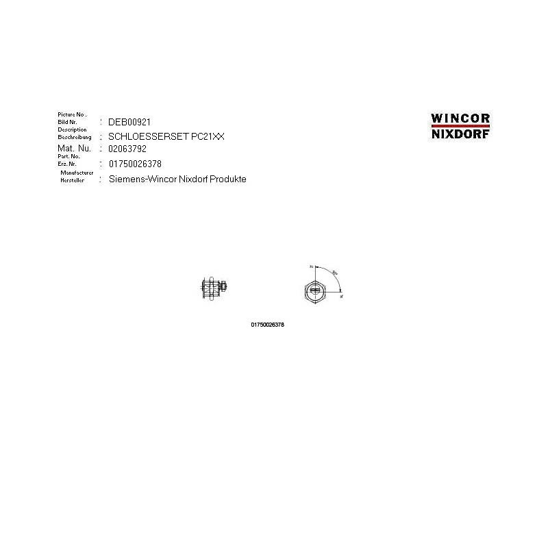 02063792 - SET OF LOCKS PC 21XX