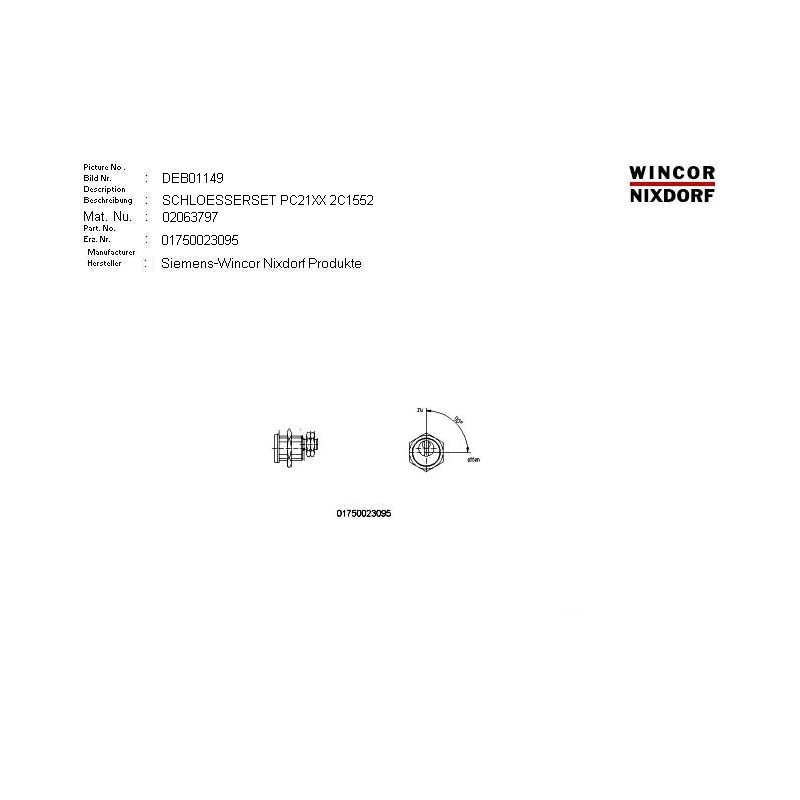 02063797 - SET OF LOCKS RL 225-08-1 2C1552 Z 2 K 3