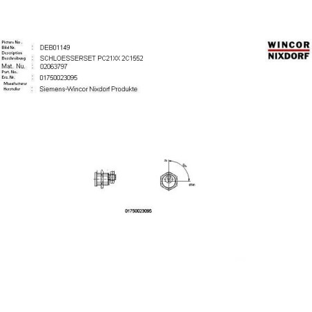 02063797 - SET OF LOCKS RL 225-08-1 2C1552 Z 2 K 3