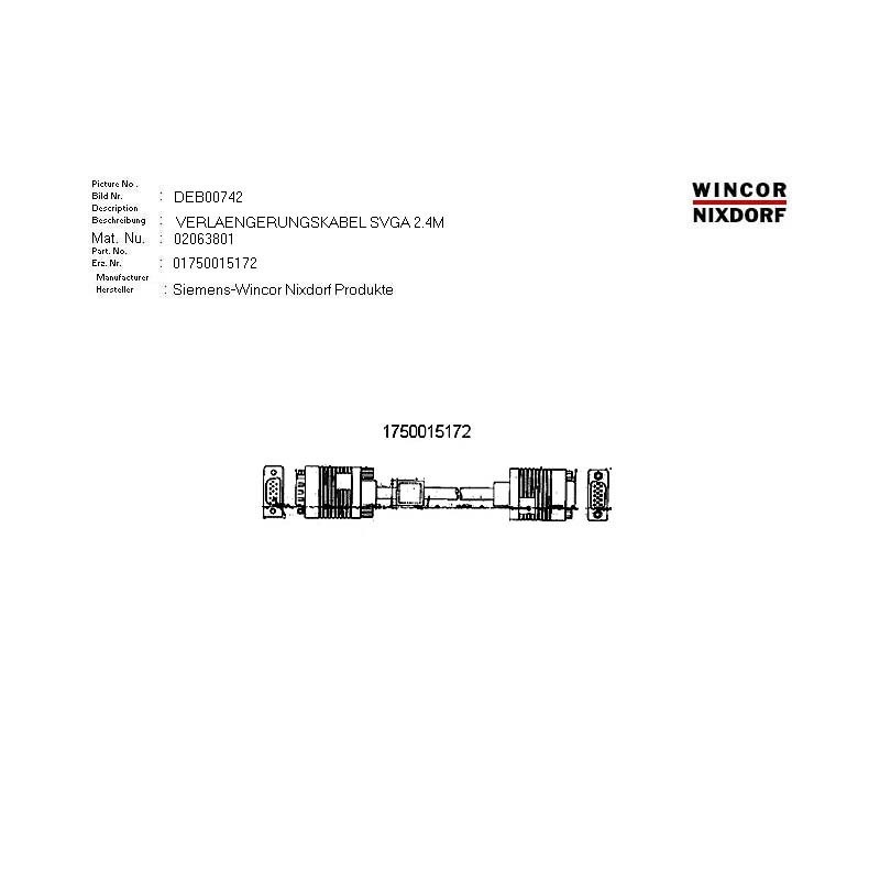 02063801 - SVGA EXTENSION CABLE 2.600M