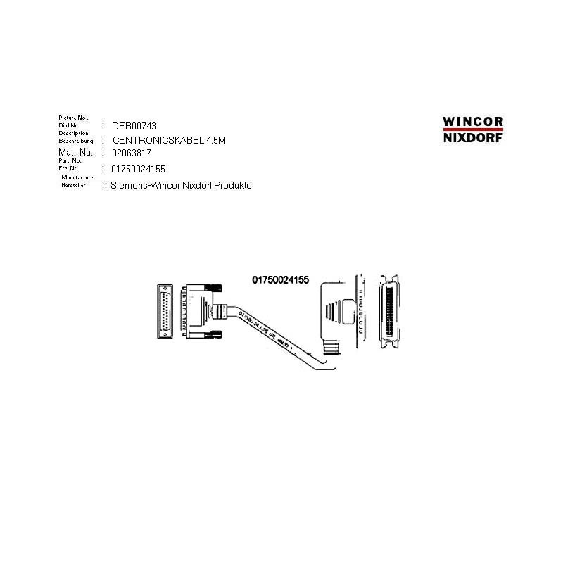 02063817 - CENTRONICSKABEL 4.5 M