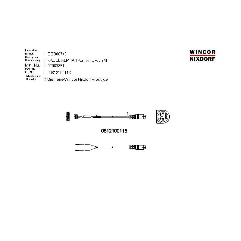 02063851 - CABLE ALPHA KEY 3.9M