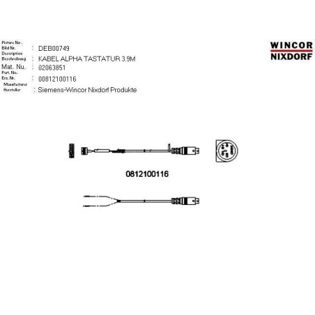 02063851 - CABLE ALPHA KEY 3.9M