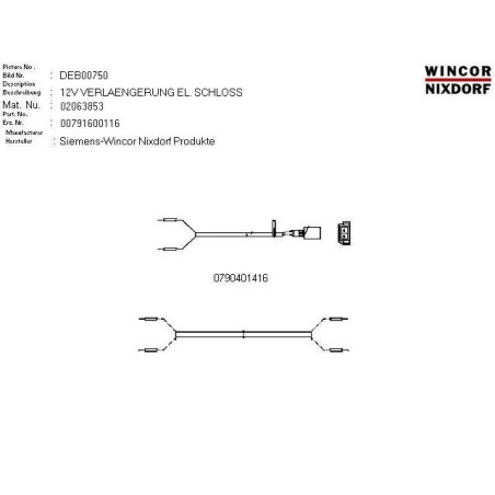 02063853 - 12V EXT. ELECTRONIC LOCK 3.5M