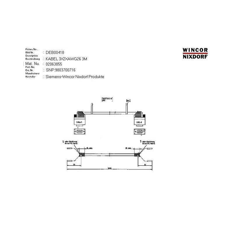 02063855 - CABLE3X2XAWG26 3.0M