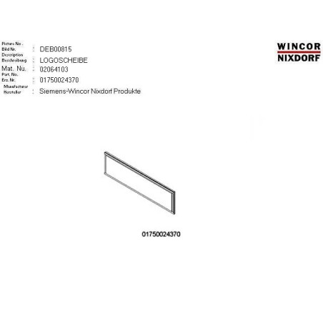 02064103 - LOGO PANE PC 2050 ASSY.